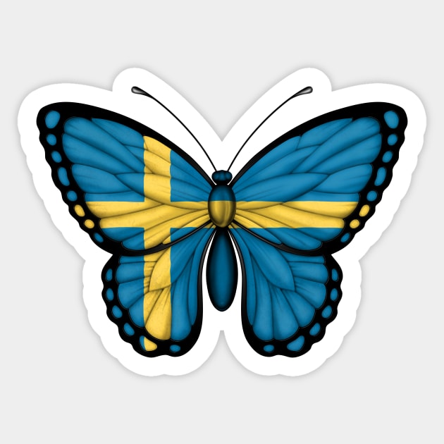 Swedish Flag Butterfly Sticker by jeffbartels